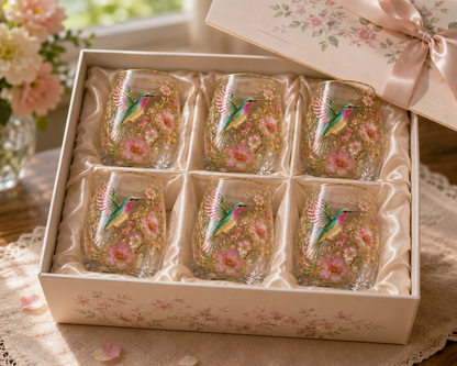 🌸Limited Edition 2026 Hummingbird Morning Bliss Glass Tea Cup☕