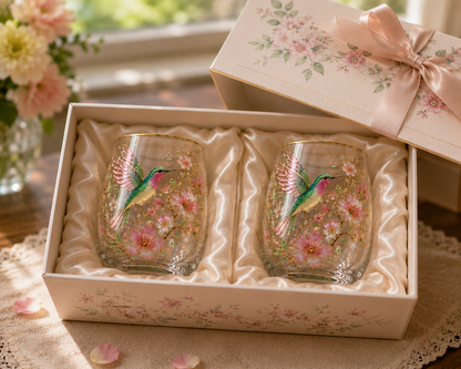 🌸Limited Edition 2026 Hummingbird Morning Bliss Glass Tea Cup☕