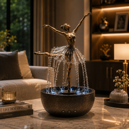 🎁 Ballerina Waterfall Bluetooth Speaker Fountain