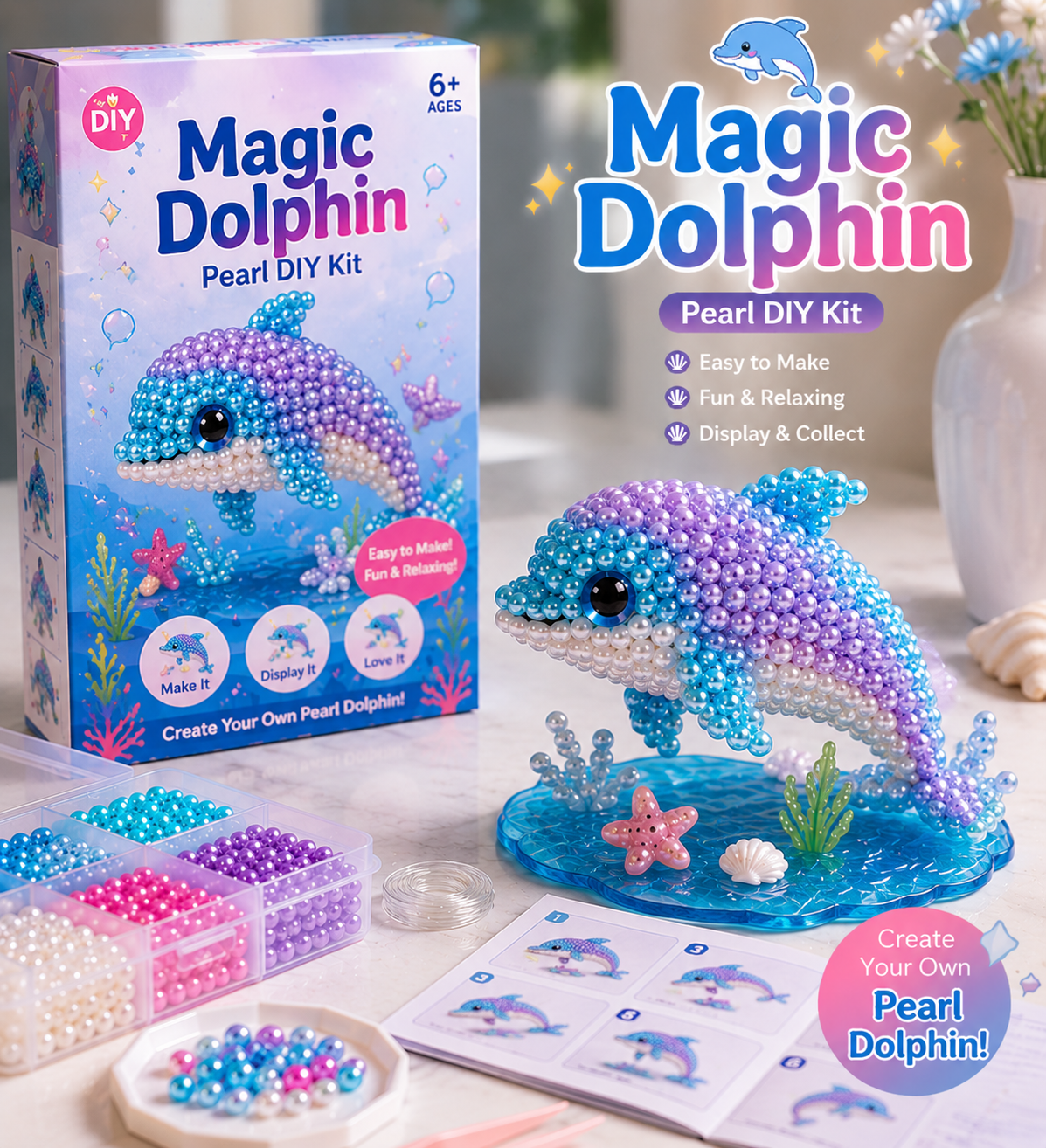 🔥Last Day 49% OFF🐚 12 Magical Ocean Friends DIY Kit – Create Your Own Adorable Sea Creatures!