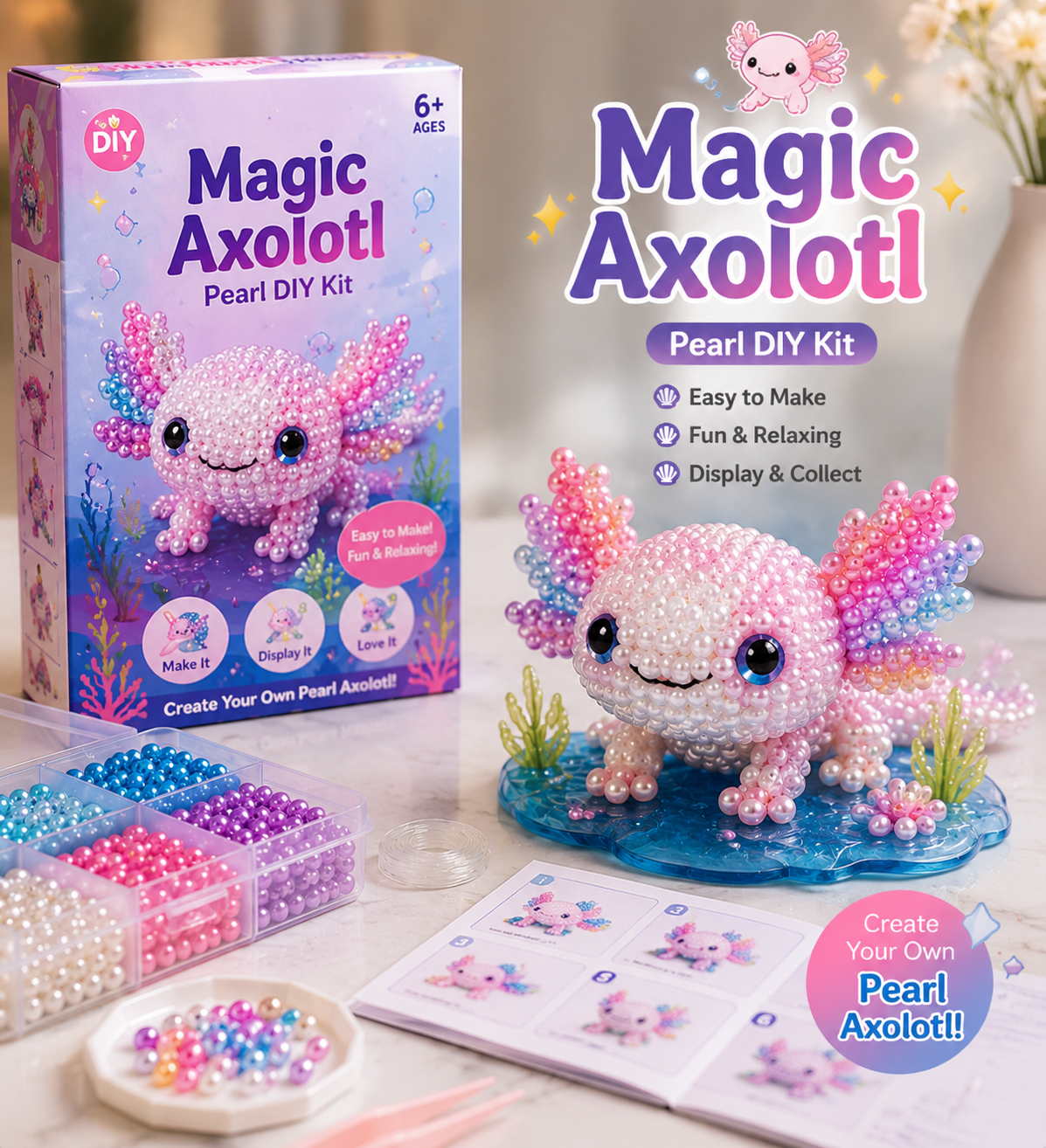 🔥Last Day 49% OFF🐚 12 Magical Ocean Friends DIY Kit – Create Your Own Adorable Sea Creatures!