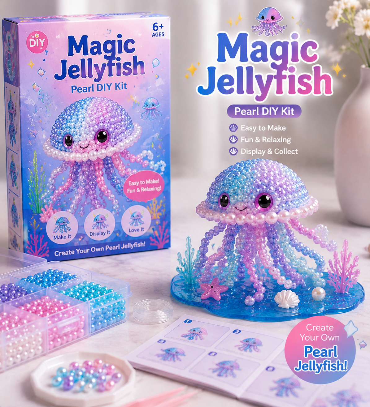 🔥Last Day 49% OFF🐚 12 Magical Ocean Friends DIY Kit – Create Your Own Adorable Sea Creatures!