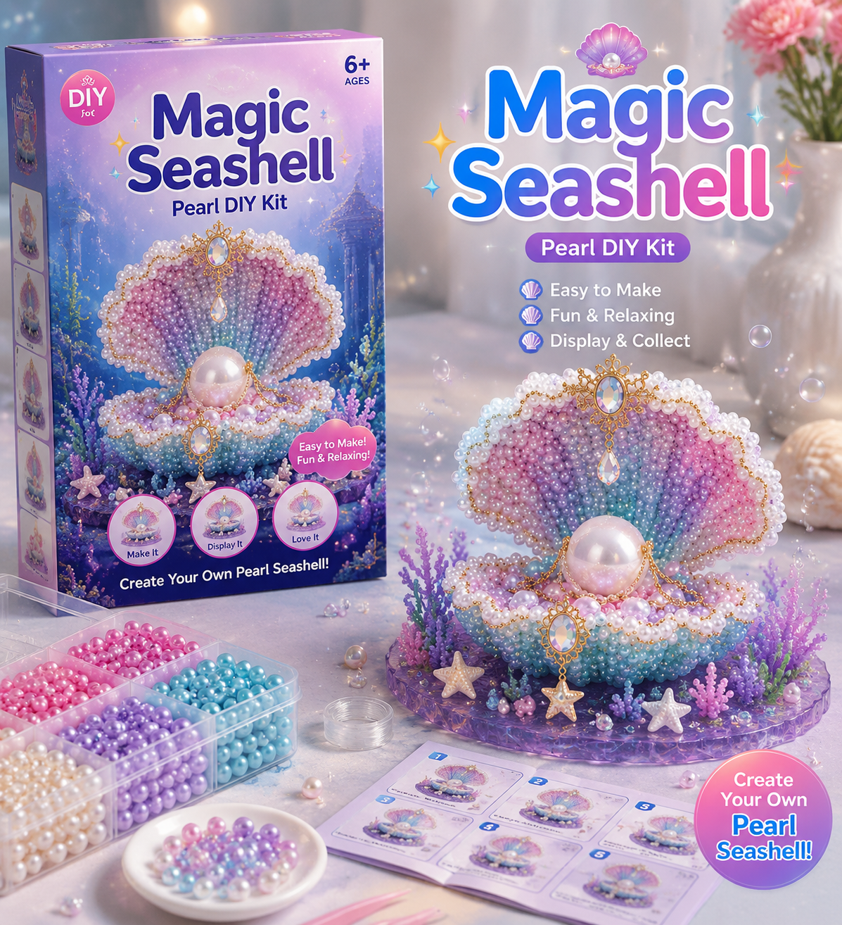 🔥Last Day 49% OFF🐚 12 Magical Ocean Friends DIY Kit – Create Your Own Adorable Sea Creatures!