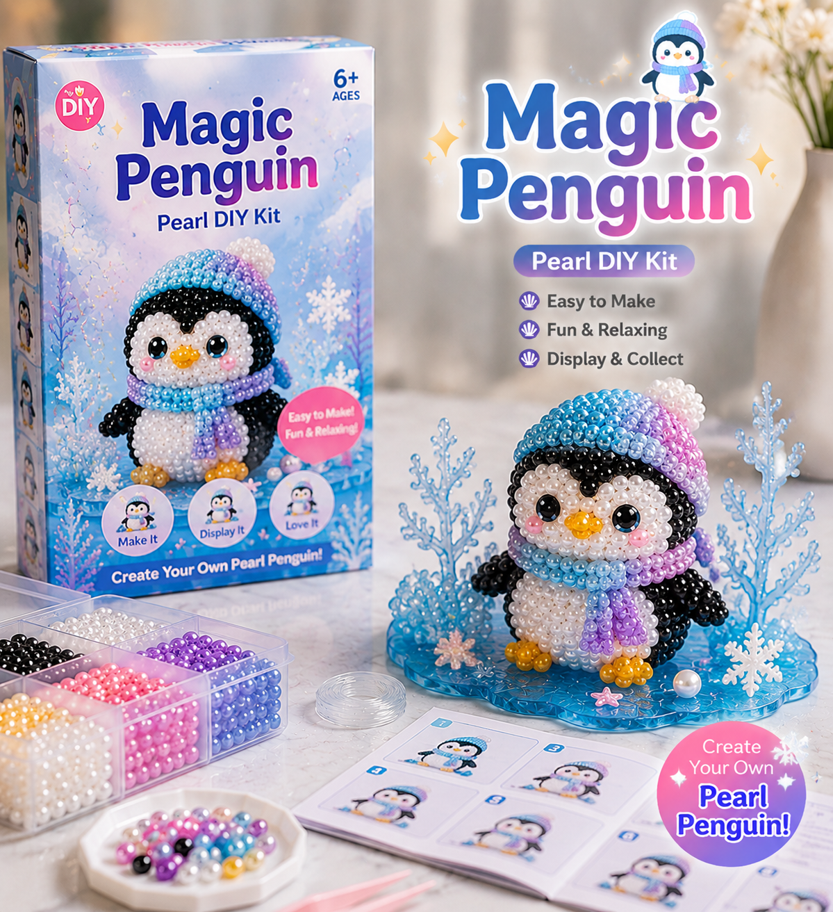 🔥Last Day 49% OFF🐚 12 Magical Ocean Friends DIY Kit – Create Your Own Adorable Sea Creatures!