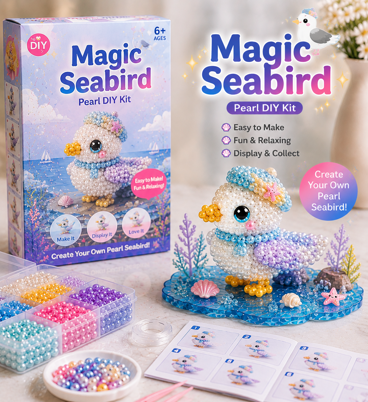 🔥Last Day 49% OFF🐚 12 Magical Ocean Friends DIY Kit – Create Your Own Adorable Sea Creatures!