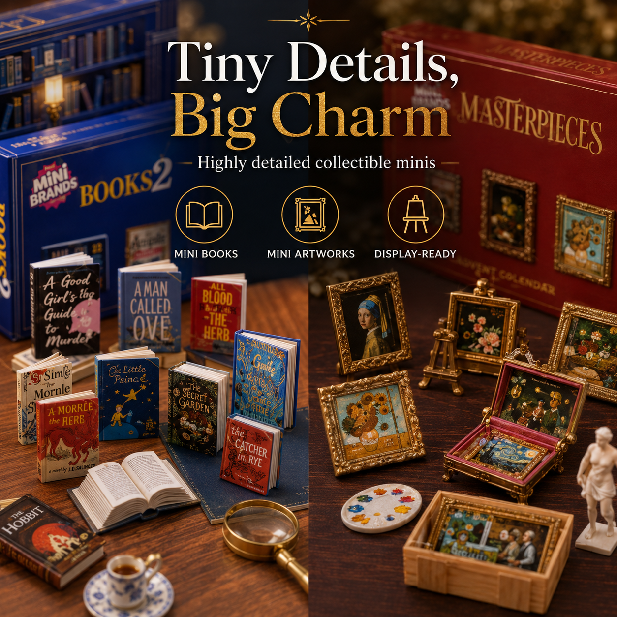 🎁 Open a Tiny Surprise Every Day – Miniature Books & Masterpieces Advent Calendar Collection