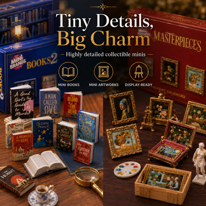 🎁 Open a Tiny Surprise Every Day – Miniature Books & Masterpieces Advent Calendar Collection