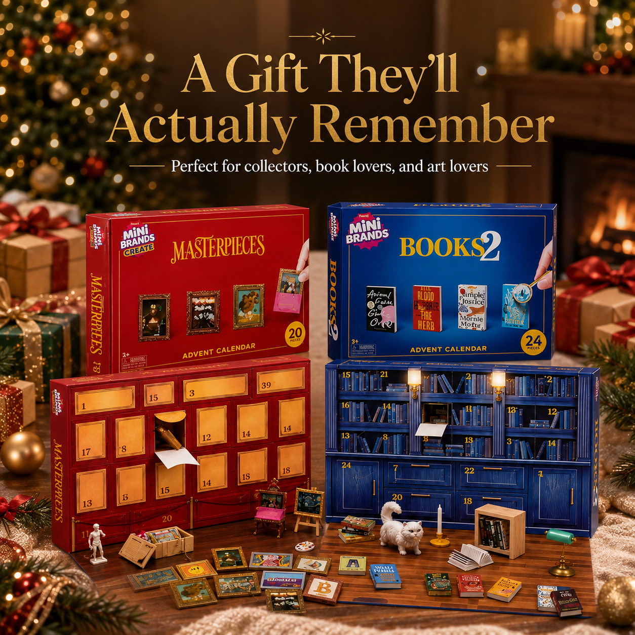 🎁 Open a Tiny Surprise Every Day – Miniature Books & Masterpieces Advent Calendar Collection