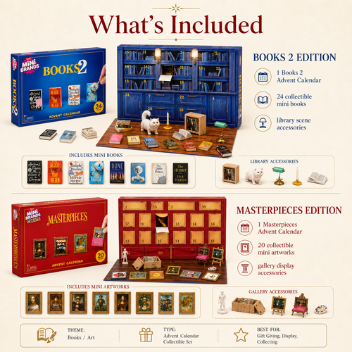 🎁 Open a Tiny Surprise Every Day – Miniature Books & Masterpieces Advent Calendar Collection