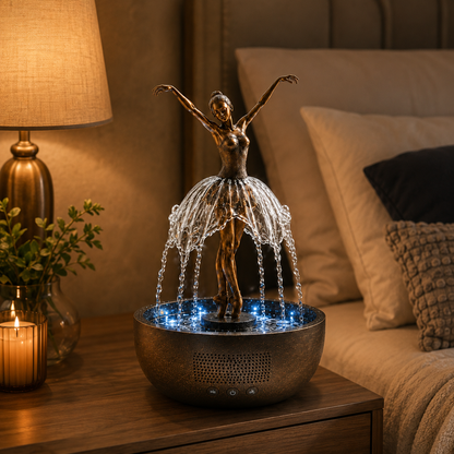 🎁 Ballerina Waterfall Bluetooth Speaker Fountain