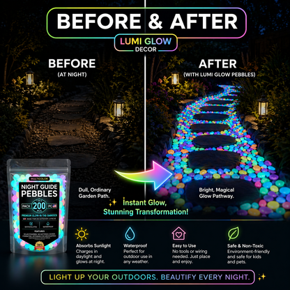 💥LAST DAY SALE 50%OFF💥🌈Colorful Glow-in-the-Dark Garden Stones