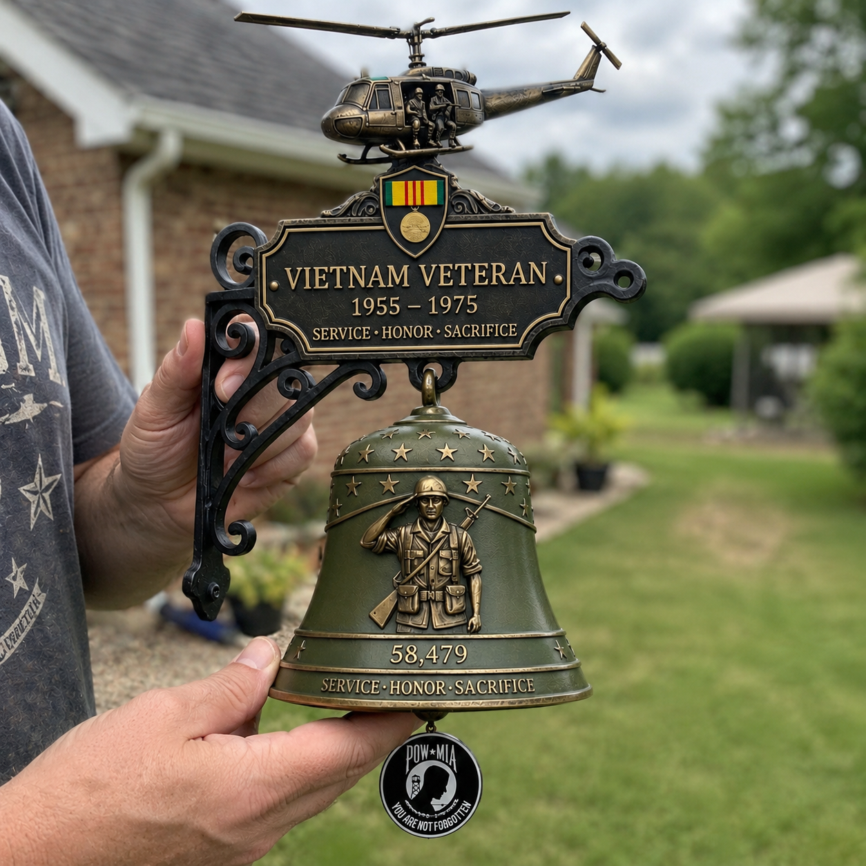 🔔 Last Day Promo: 49% OFF - 🥇 -Vietnam Veteran Tribute Wall Bell