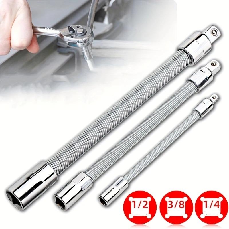 🔧👨‍🔧Flexible Socket Extension Rod, Bendable Wrench Extender for Auto Mechanics