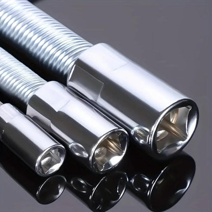 🔧👨‍🔧Flexible Socket Extension Rod, Bendable Wrench Extender for Auto Mechanics