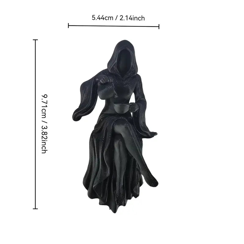 Dark Gothic Death God Sculpture