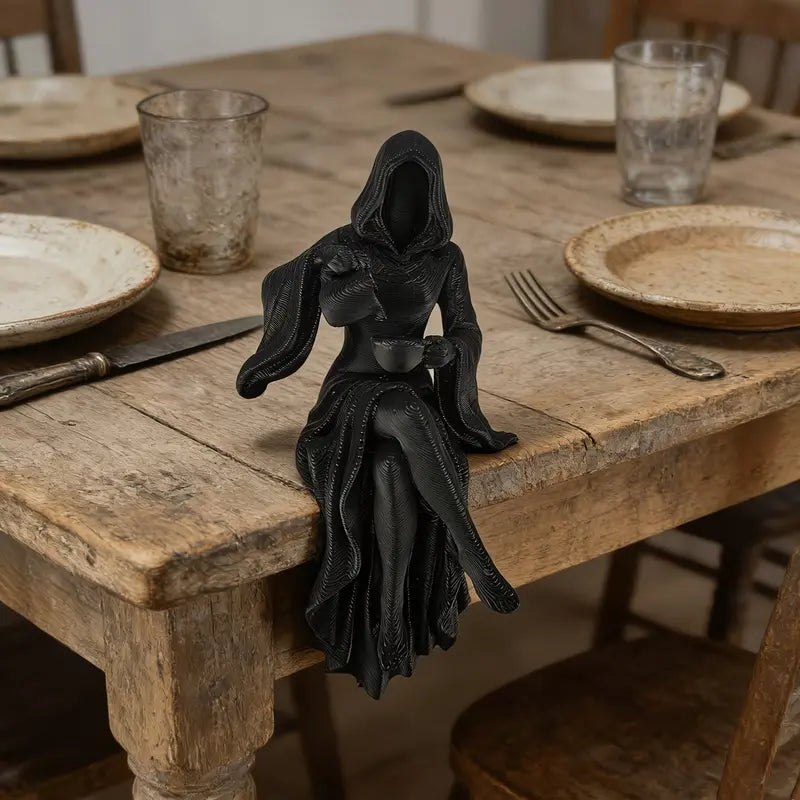 Dark Gothic Death God Sculpture