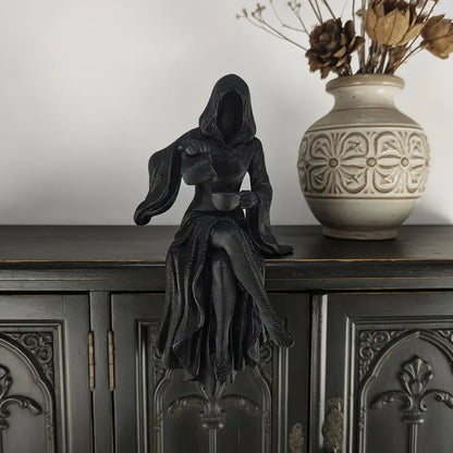 Dark Gothic Death God Sculpture