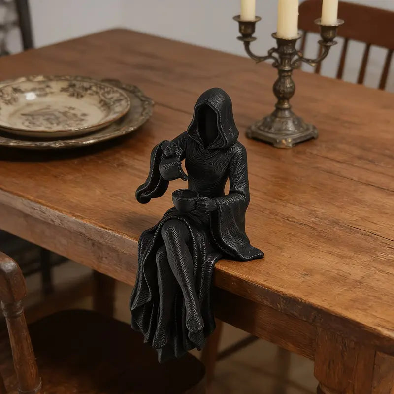 Dark Gothic Death God Sculpture