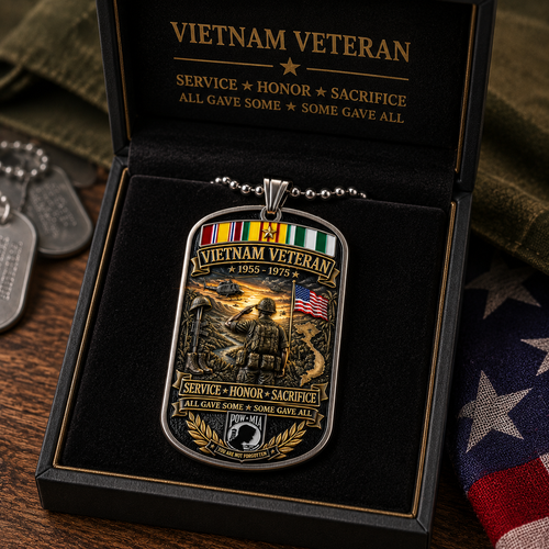 Last Day Promo: 49% OFF 🎖️Vietnam Veteran All Gave Some Some Gave All Tribute Dog Tag Necklace