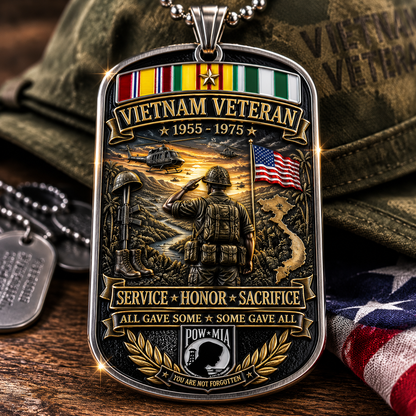 Last Day Promo: 49% OFF 🎖️Vietnam Veteran All Gave Some Some Gave All Tribute Dog Tag Necklace