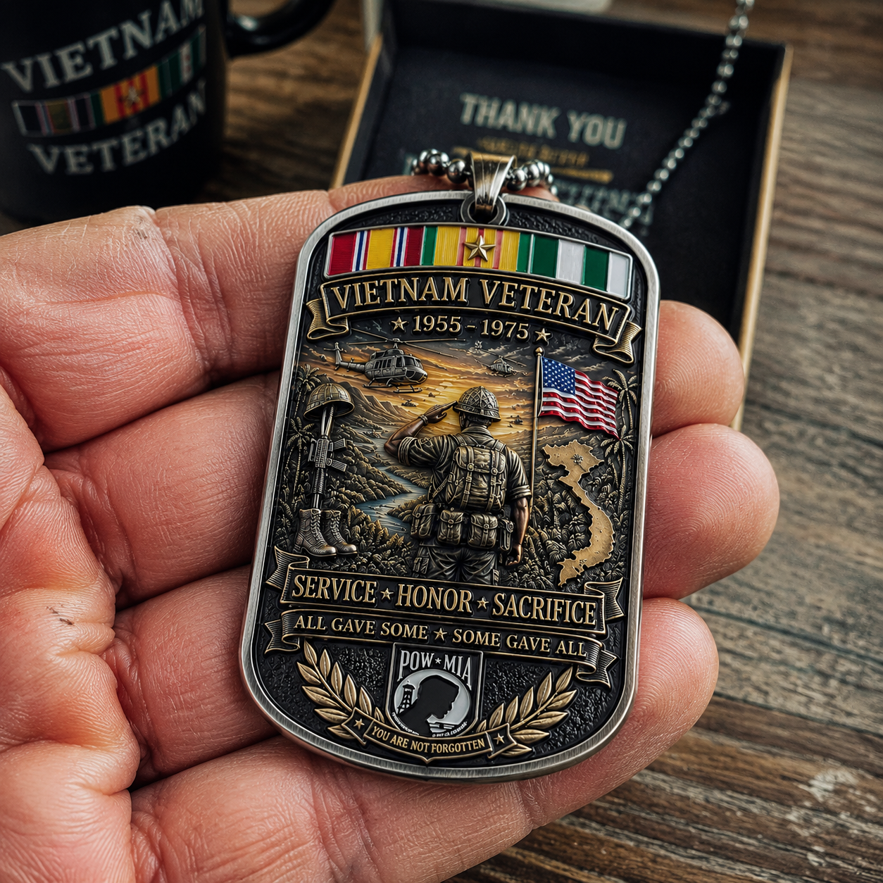 Last Day Promo: 49% OFF 🎖️Vietnam Veteran All Gave Some Some Gave All Tribute Dog Tag Necklace