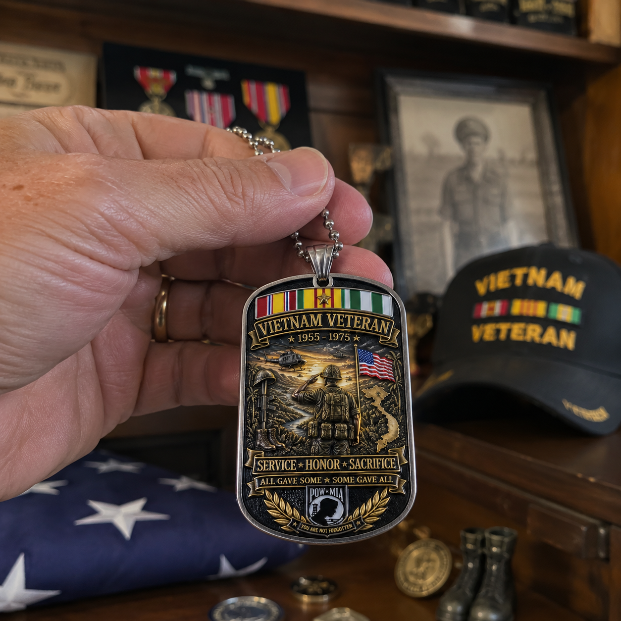 Last Day Promo: 49% OFF 🎖️Vietnam Veteran All Gave Some Some Gave All Tribute Dog Tag Necklace