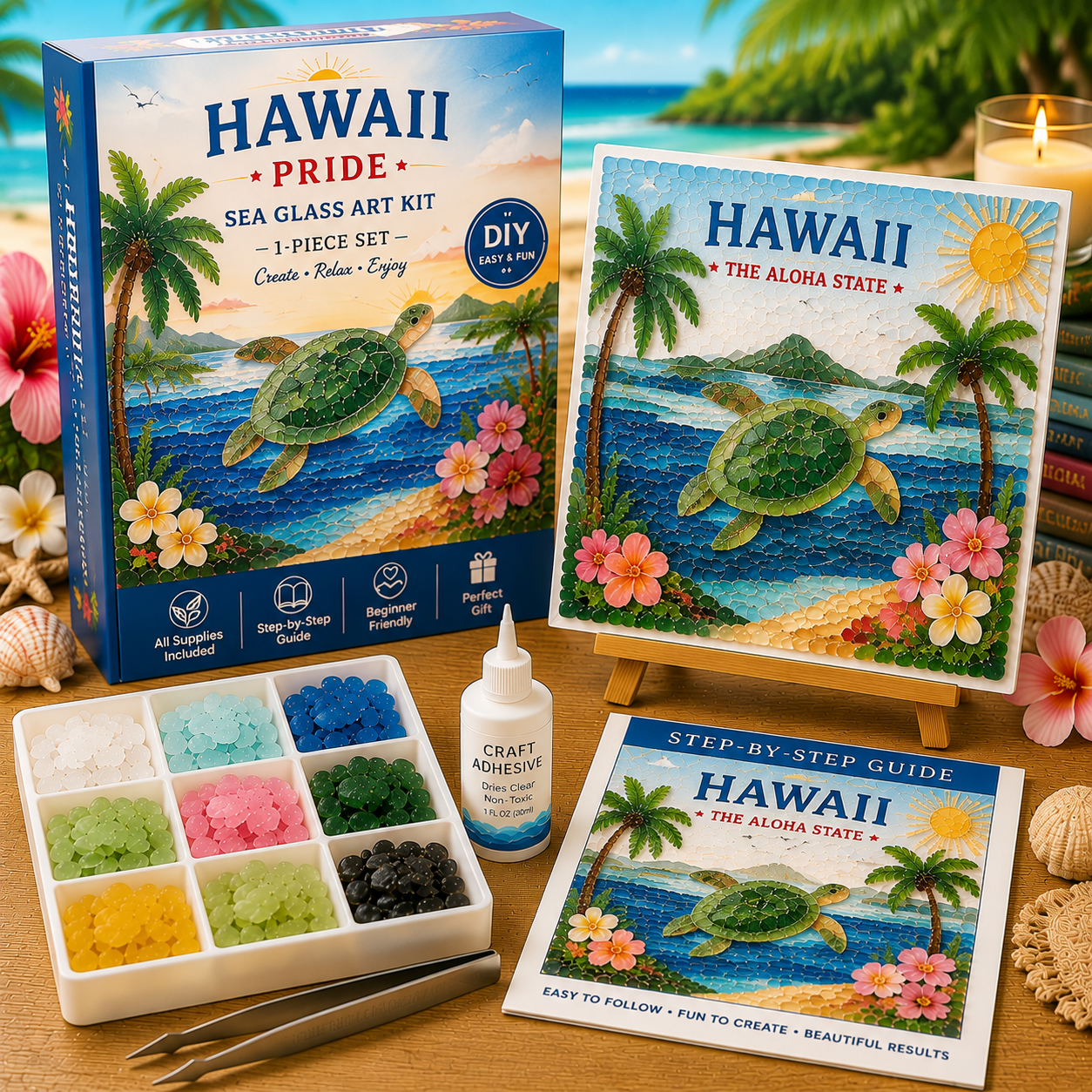 🇺🇸[State] Pride Sea Glass Art Kit