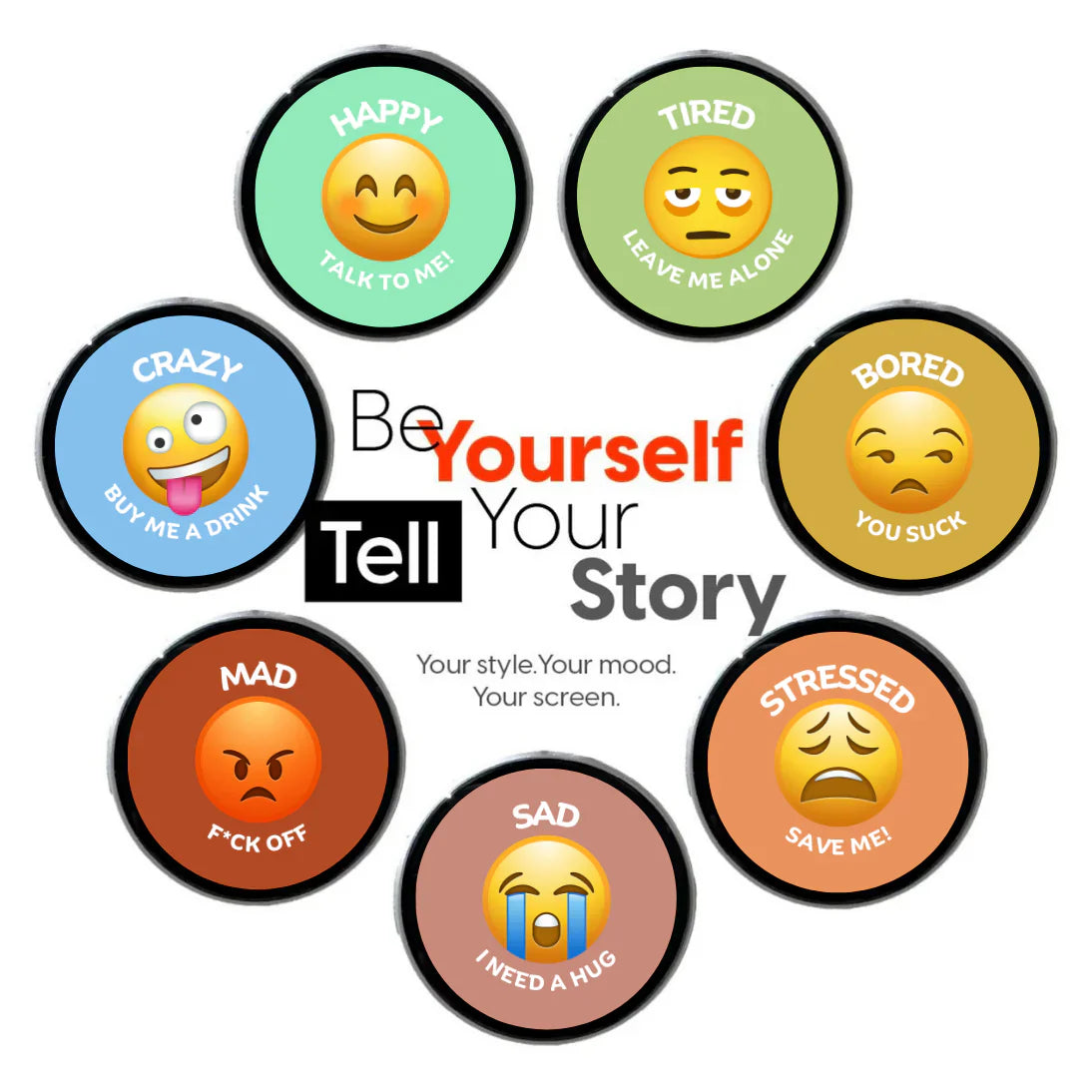 😊 LED Mood Display Badge-Wear Your Mood Without Saying A Word