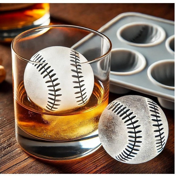 🔥Baseball Ice Ball Mold, Large Silicone Sphere Maker for Whiskey & Cocktails