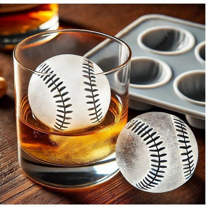 🔥Baseball Ice Ball Mold, Large Silicone Sphere Maker for Whiskey & Cocktails