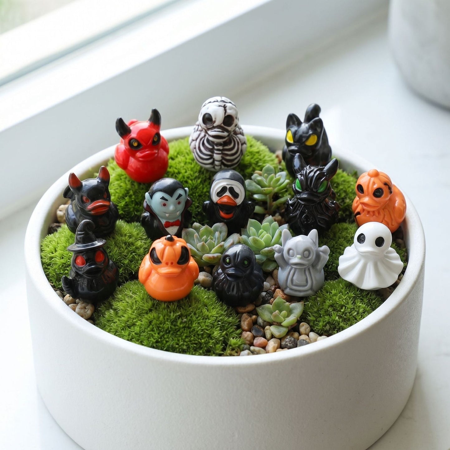 👻Mini Demon Ghost Skull Resin Duck Desktop Decoration Item