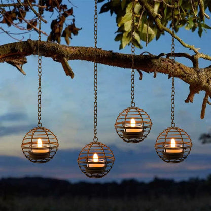 🔥Outdoor Solar Hanging Lanterns - Pack of 4