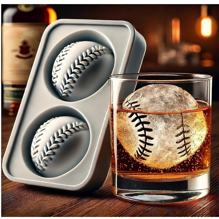 🔥Baseball Ice Ball Mold, Large Silicone Sphere Maker for Whiskey & Cocktails