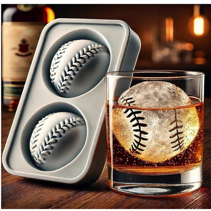 🔥Baseball Ice Ball Mold, Large Silicone Sphere Maker for Whiskey & Cocktails