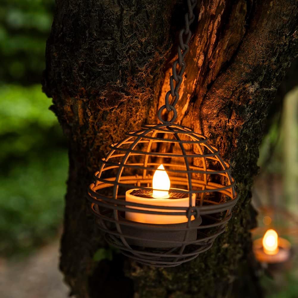 🔥Outdoor Solar Hanging Lanterns - Pack of 4