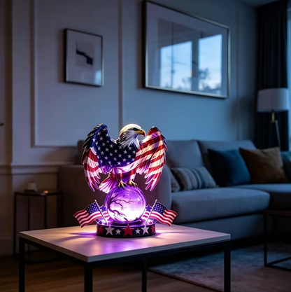 🦅🇺🇸 Freedom Eagle Patriotic LED Table Lamp – American Pride Decor✨