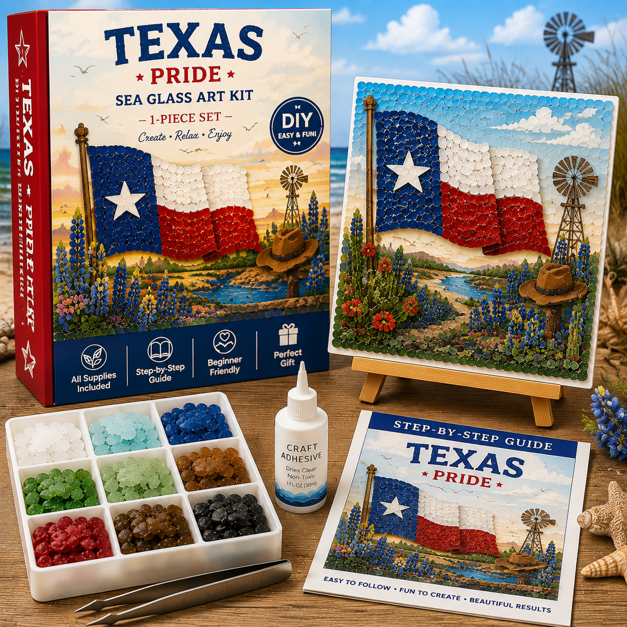 🇺🇸[State] Pride Sea Glass Art Kit