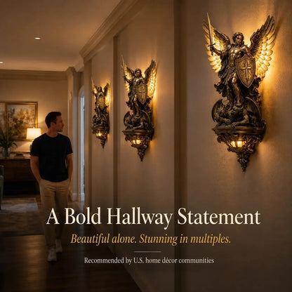 ⏰🕊️St. Michael Guardian Angel Wall Light