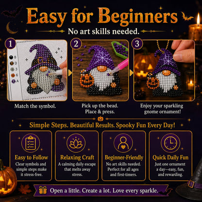 🎉✨ 31 Days of Gnome Surprises Halloween Diamond Painting Advent Calendar