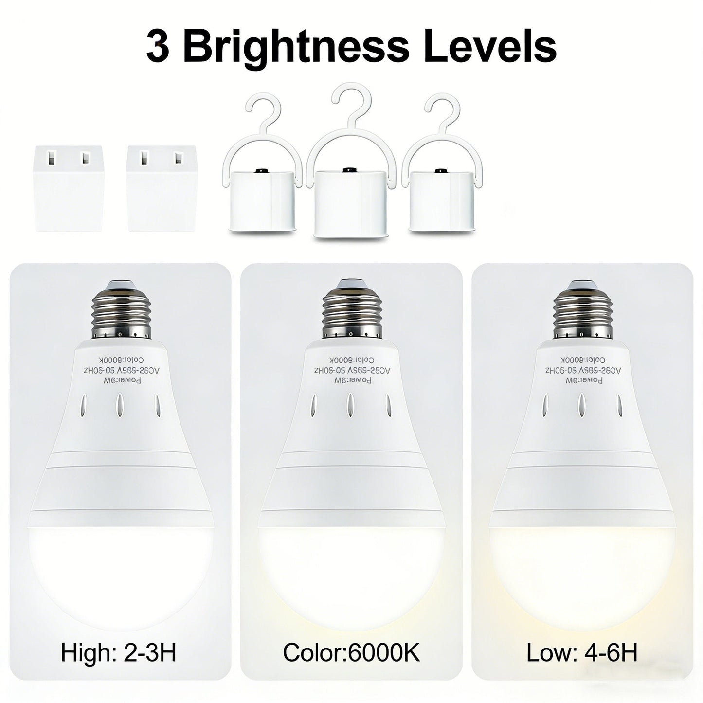 3er-Pack / 6er-Pack Wiederaufladbare Notfall-Glühbirnen 💡