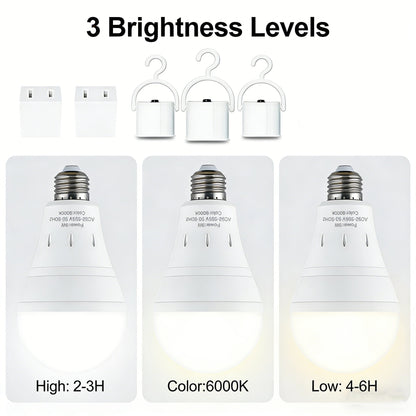 3er-Pack / 6er-Pack Wiederaufladbare Notfall-Glühbirnen 💡