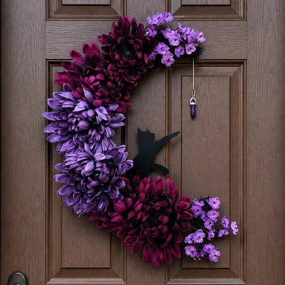 Handmade Halloween Cat Wreaths