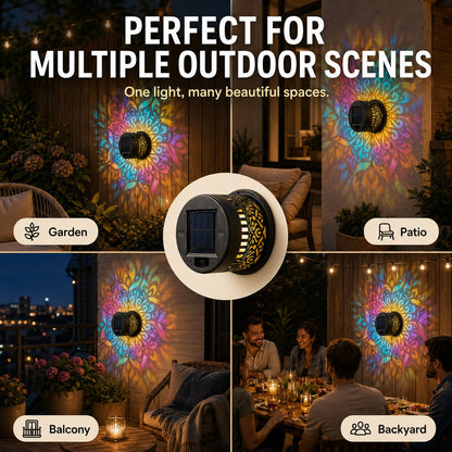 🔥Solar Mandala Projector Light Patio Ambient Decor