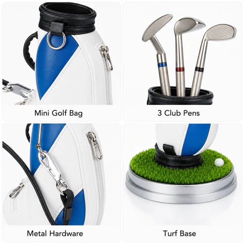 ⛳ Golf Pen Holder + 3-Pen Set 🏌️‍♂️ Elevate Your Desk – A Hole-in-One for Style & Function