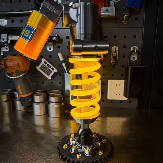 🏎️ Suspension-Inspired Shock Absorber Desk Lamp Adjustable LED Light for Gamers, Gearheads & Car Lovers