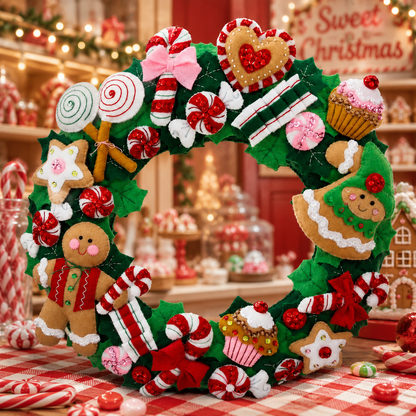🥇 Limited Edition Handcrafted Felt Holiday Wreath™