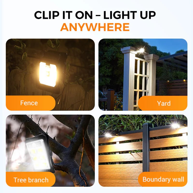 💡 USB & Solar Powered Motion Sensor Clip Lights – Perfect for gardens, balconies, and patios! 🏡✨