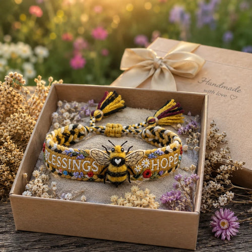 🌼Blessings & Hope 🐝2026 Limited Edition Handmade Honey Bee Woven Bracelet