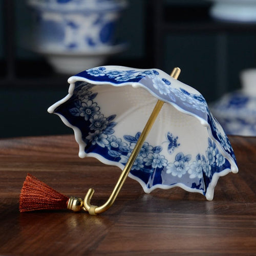 🔥50% OFF🔥 ☂️ Porcelain Umbrella Tea Infuser Set 🍵✨