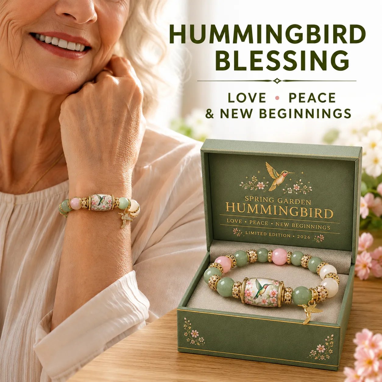 🌿 Love, Peace & Spring Blessings 💖 | 2026 Limited Edition Bracelet - Only 8 Left